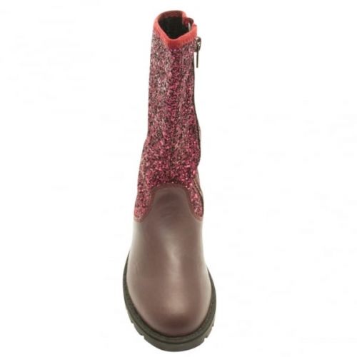 Girls Burgundy Glamow Glitter Boots (29-37) 17108 by Lelli Kelly from Hurleys