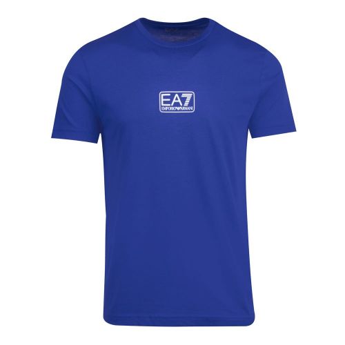 Mens Mazarine Blue Central Logo Pima S/s T Shirt 82078 by EA7 from Hurleys