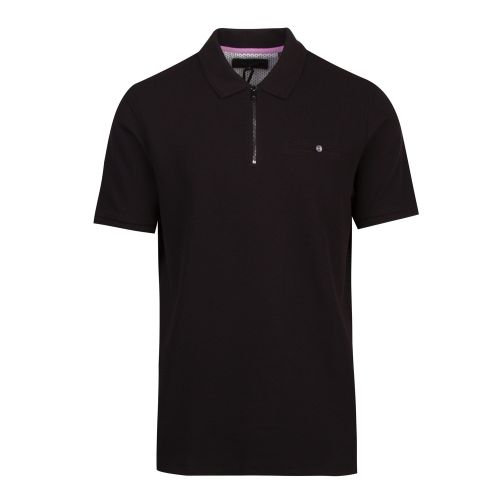 Mens Black Dodgem Textured S/s Polo Shirt 54980 by Ted Baker from Hurleys