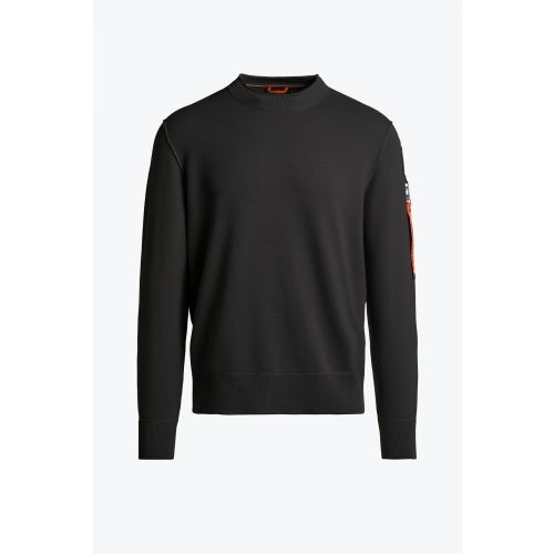 Mens Black Braw Crew Neck Knit Top 106409 by Parajumpers from Hurleys