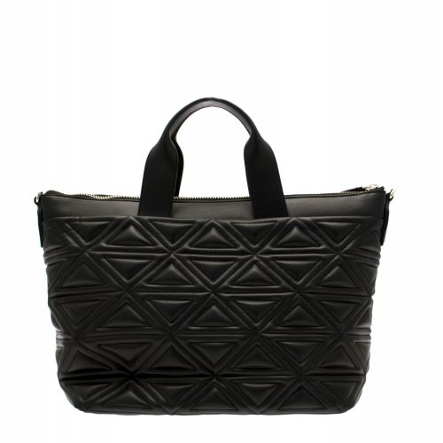 Womens Black Quilted Large Tote Bag 29107 by Emporio Armani from Hurleys