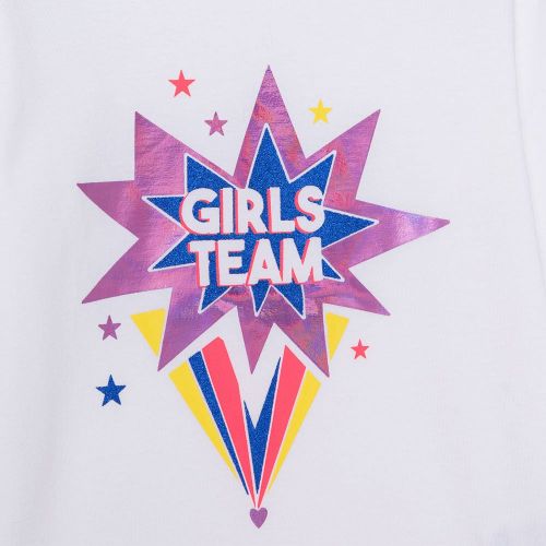 Girls Ivory Girls Team L/s T Shirt 93318 by Billieblush from Hurleys