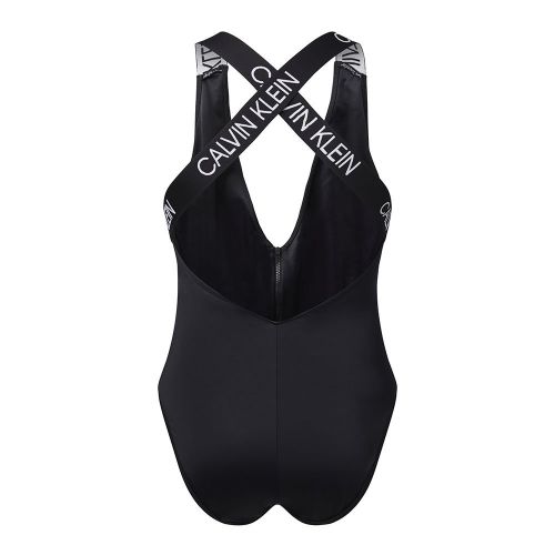 Womens Black Curve Plunge Swimsuit 87101 by Calvin Klein from Hurleys