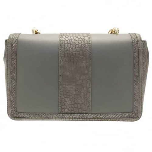 Womens Grey Croc Trim Shoulder Bag 15672 by Love Moschino from Hurleys