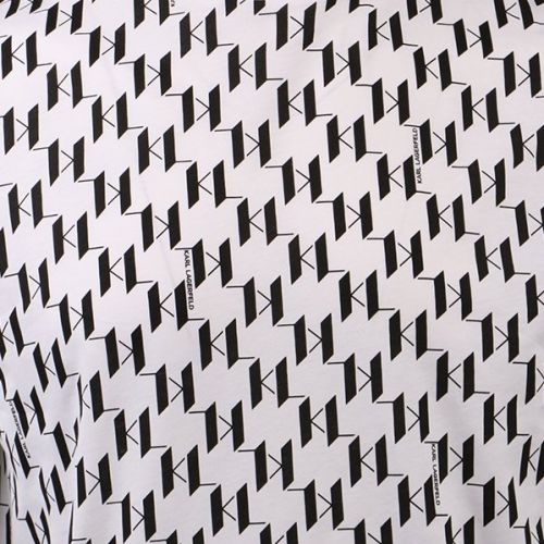 Mens White Monogram S/s T Shirt 108026 by Karl Lagerfeld from Hurleys