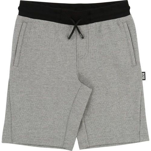 Boys Grey Branded Sweat Shorts 19683 by BOSS from Hurleys