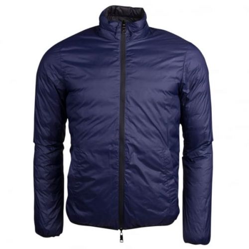 Mens Black & Navy Reversible Light Down Jacket 10996 by Armani Jeans from Hurleys