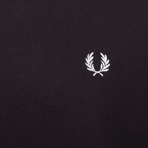Mens Black Classic Crew Knitted Jumper 92294 by Fred Perry from Hurleys