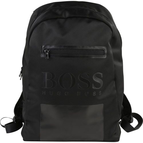 Boys Black Backpack 7512 by BOSS from Hurleys