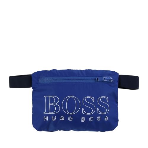 Boys Wave Blue Branded Overhead Packaway Jacket 55984 by BOSS from Hurleys