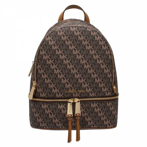 Womens Brown Rhea Signature Logo Backpack 39881 by Michael Kors from Hurleys