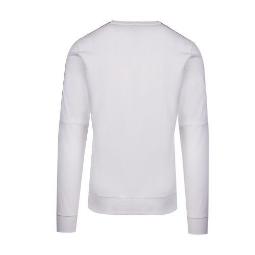 Mens White Taped Logo Detail Crew Sweat Top 57466 by EA7 from Hurleys