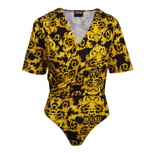 Womens Black Baroque Wrap Bodysuit 84619 by Versace Jeans Couture from Hurleys