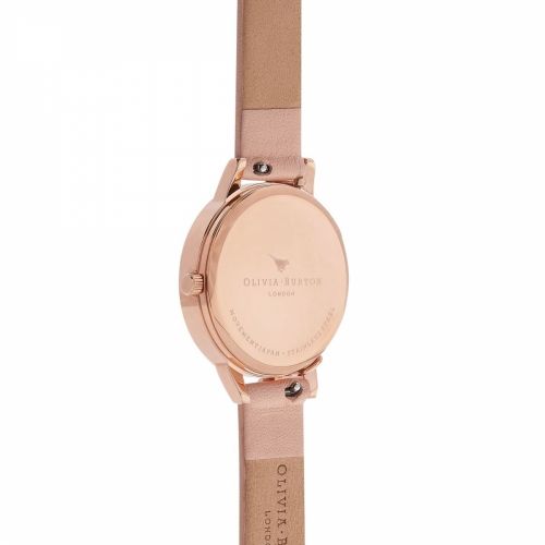 Womens Nude Peach & Rose Gold Case Cuff Watch 33873 by Olivia Burton from Hurleys