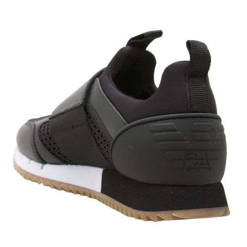 Boys Black Logo Band Trainers (37-40) 53382 by EA7 from Hurleys