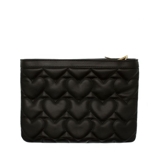 Womens Black Heart Quilted Double Zip Crossbody Bag 86342 by Love Moschino from Hurleys