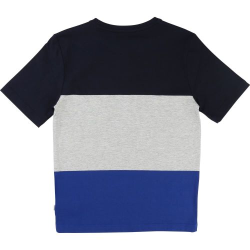 Boys Navy Colourblock S/s T Shirt 13288 by BOSS from Hurleys
