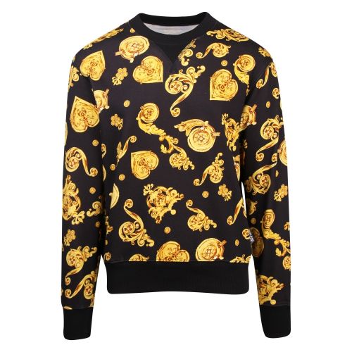 Mens Black Jewel Logo Print Sweat Top 55362 by Versace Jeans Couture from Hurleys