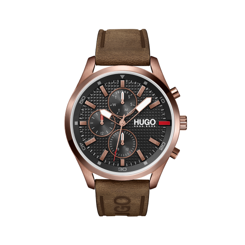 Mens Brown Chase Leather Watch 78788 by HUGO from Hurleys