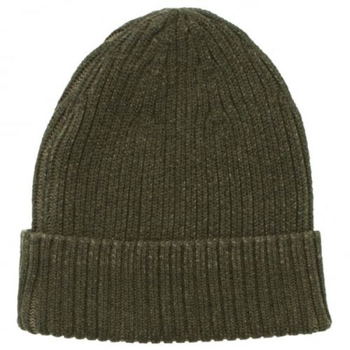 Mens Hunting Green Beanie Hat 14810 by Fred Perry from Hurleys