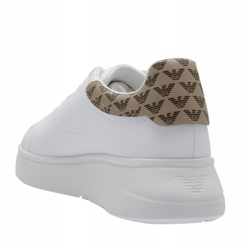Womens White Logo Heel Tab Trainers 55431 by Emporio Armani from Hurleys