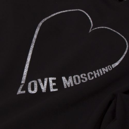 Womens Black Heart Hooded Sweat Top 35200 by Love Moschino from Hurleys
