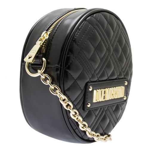 Womens Black Quilted Circle Crossbody Bag 74219 by Love Moschino from Hurleys