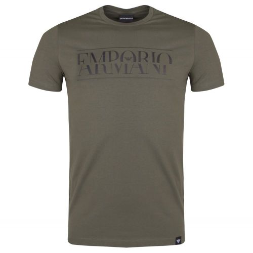 Mens Khaki Chest Logo S/s T Shirt 22448 by Emporio Armani from Hurleys