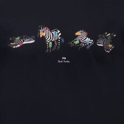 Mens Dark Navy 4 Zebras Reg Fit S/s T Shirt 110190 by PS Paul Smith from Hurleys