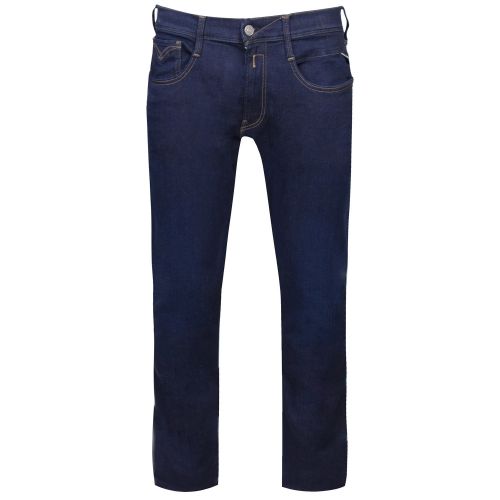 Mens Blue Anbass Hyperflex Slim Fit Jeans 41170 by Replay from Hurleys