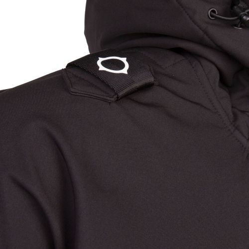 Mens Jet Black Softshell Hooded Zip Through Jacket 77052 by MA.STRUM from Hurleys