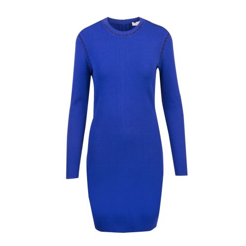 Womens Twilight Blue Logo Trim Bodycon L/s Dress 52707 by Michael Kors from Hurleys