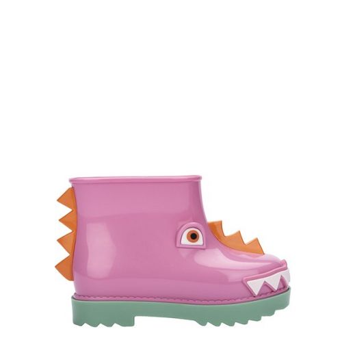 Girls Pink Dino Mini Fabula Rain Boots (4-9) 110914 by Mini Melissa from Hurleys