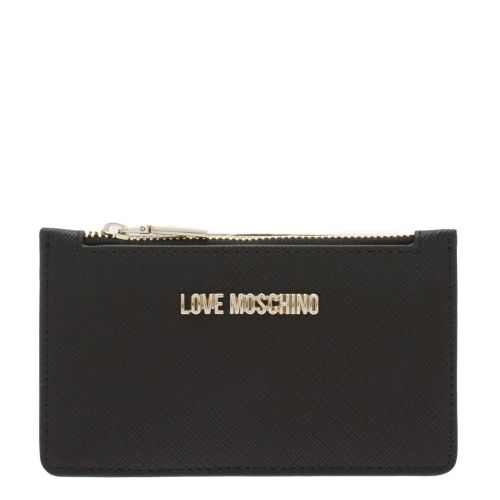 Womens Black Saffiano Card Purse 35113 by Love Moschino from Hurleys