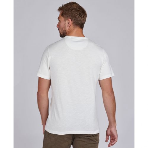 Mens Whisper White Chase S/s T Shirt 95688 by Barbour Steve McQueen Collection from Hurleys