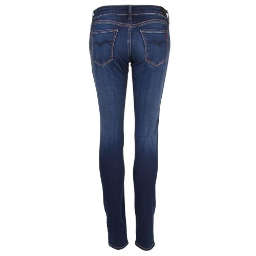 Womens Blue Mid Rise Luz Skinny Fit Jeans 7123 by Replay from Hurleys