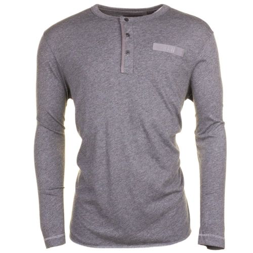 Mens Grey Heather Classic Granddad L/s Tee Shirt 64093 by G Star from Hurleys