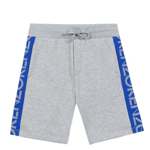 Junior Grey/Blue Logo Tape Sweat Shorts 36506 by Kenzo from Hurleys