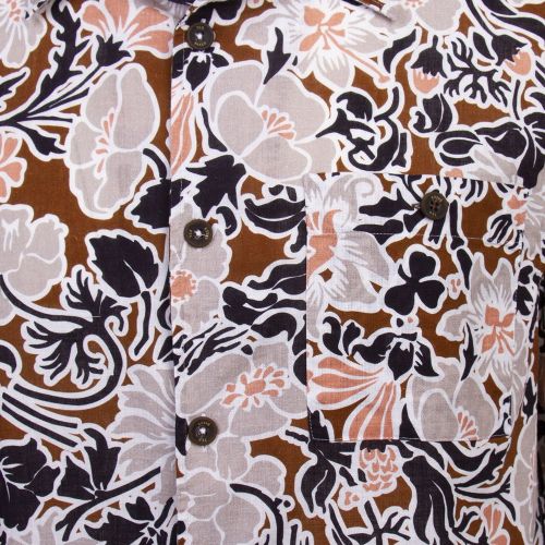 Mens Brown Sitcom Floral S/s Shirt 85795 by Ted Baker from Hurleys