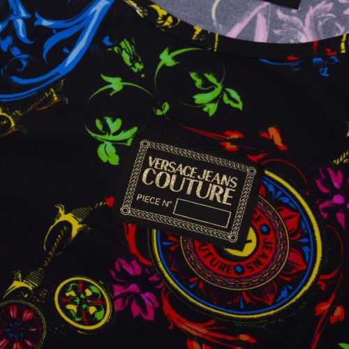 Womens Black Baroque Print L/s T Shirt 91693 by Versace Jeans Couture from Hurleys