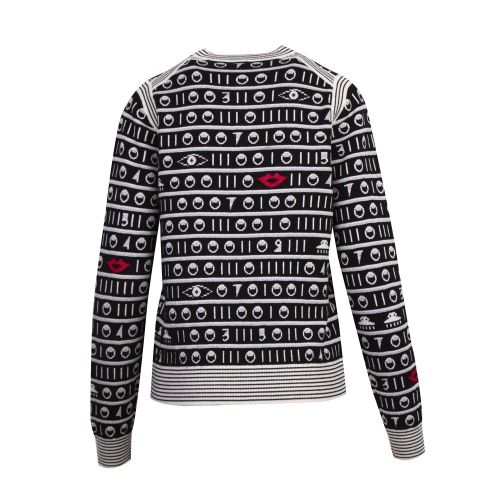 Womens Black Lips & Space Icon Crew Neck Knitted Jumper 52431 by PS Paul Smith from Hurleys