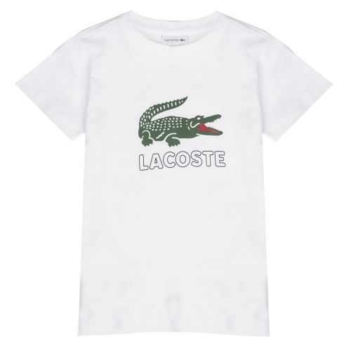 Boys White Big Croc S/s T Shirt 38611 by Lacoste from Hurleys