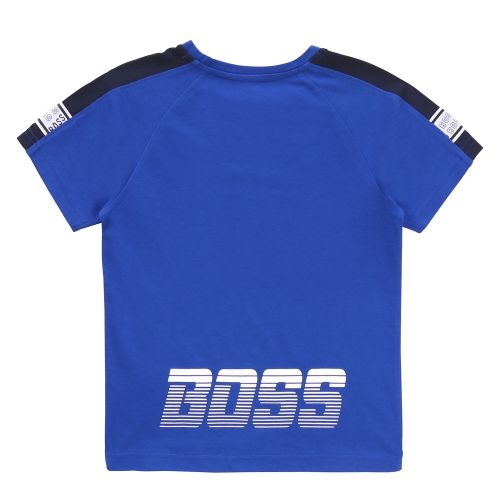 Boys Wave Blue Logo Trim S/s T Shirt 55955 by BOSS from Hurleys