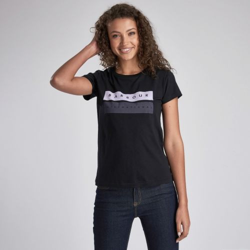 Womens Black Garrow S/s T Shirt 46628 by Barbour International from Hurleys