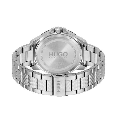 Mens Silver/Black Sport Bracelet Watch 87185 by HUGO from Hurleys