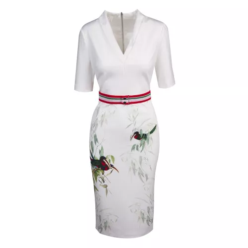 Womens White Molilo Tutti Frutti Midi Dress 42106 by Ted Baker from Hurleys