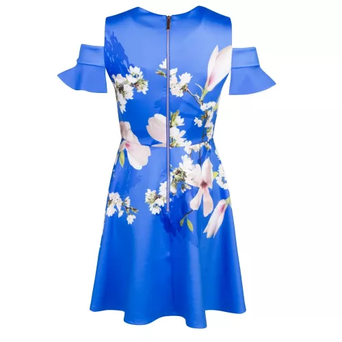 Womens Bright Blue Ambre Cold Shoulder Dress 25823 by Ted Baker from Hurleys
