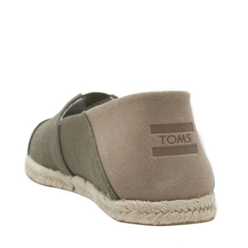 Mens Lichen Green Heritage Alpargata Espadrilles 41507 by Toms from Hurleys