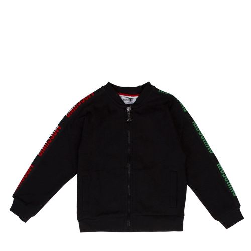 Boys Black Logo Tape Sweat Jacket 36088 by Moschino from Hurleys