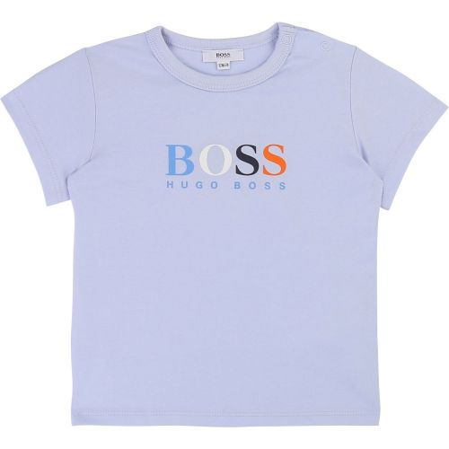 Baby Pale Blue Logo Print S/s T Shirt 38219 by BOSS from Hurleys